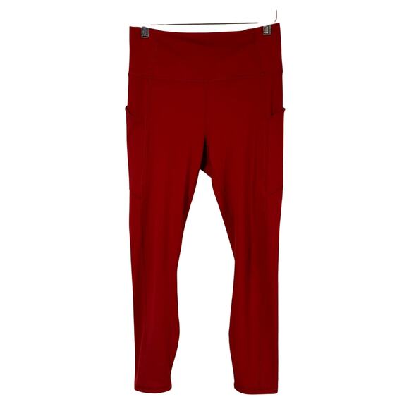 Fabletics PureLuxe Merlot Red 7/8 High Waisted Leggings, Size M/8 - Picture 2 of 7